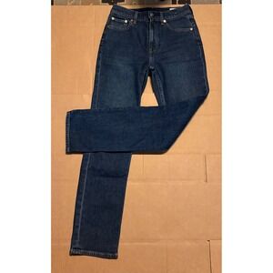 Gap 90s Straight Jeans Womens 26/2R Dark Wash Good High Rise Stretch Denim